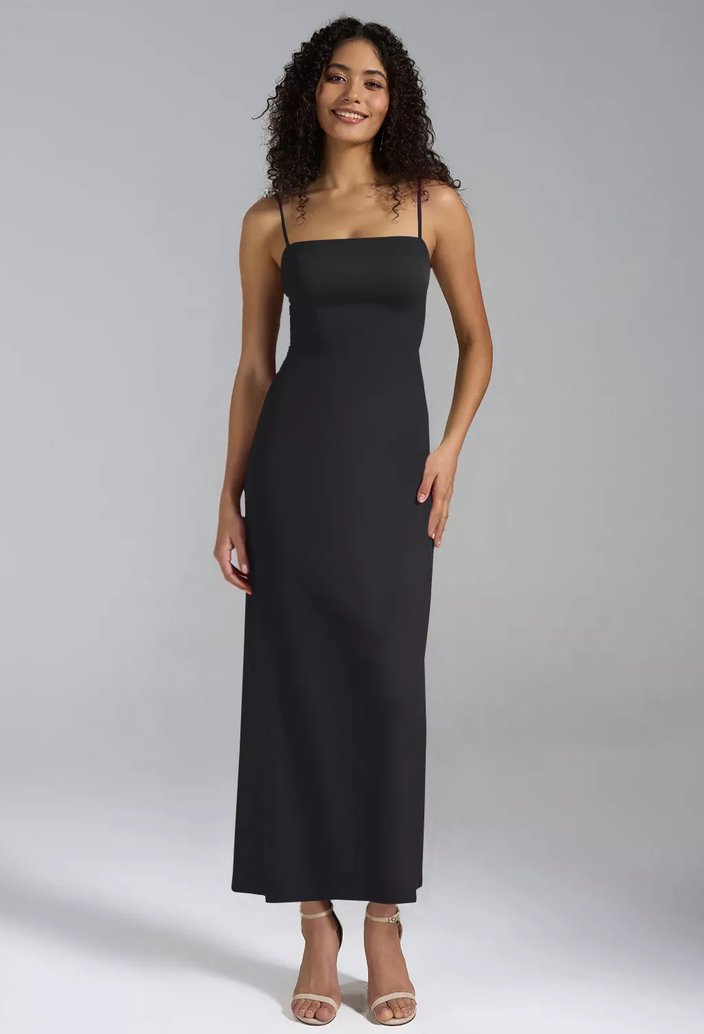 AW Laila Black Metallic  Wedding Guest Dresses